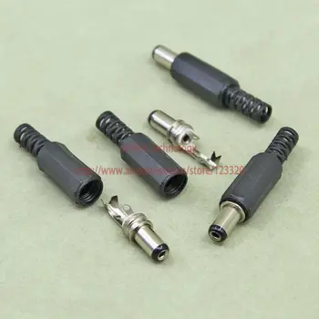 

(50pcs/lot) DC Power Socket 5.5mm 2.1mm 9MM Male Plug Tip Plug Power 5.5x2.1MM Inlet connector Supply Jack Socket
