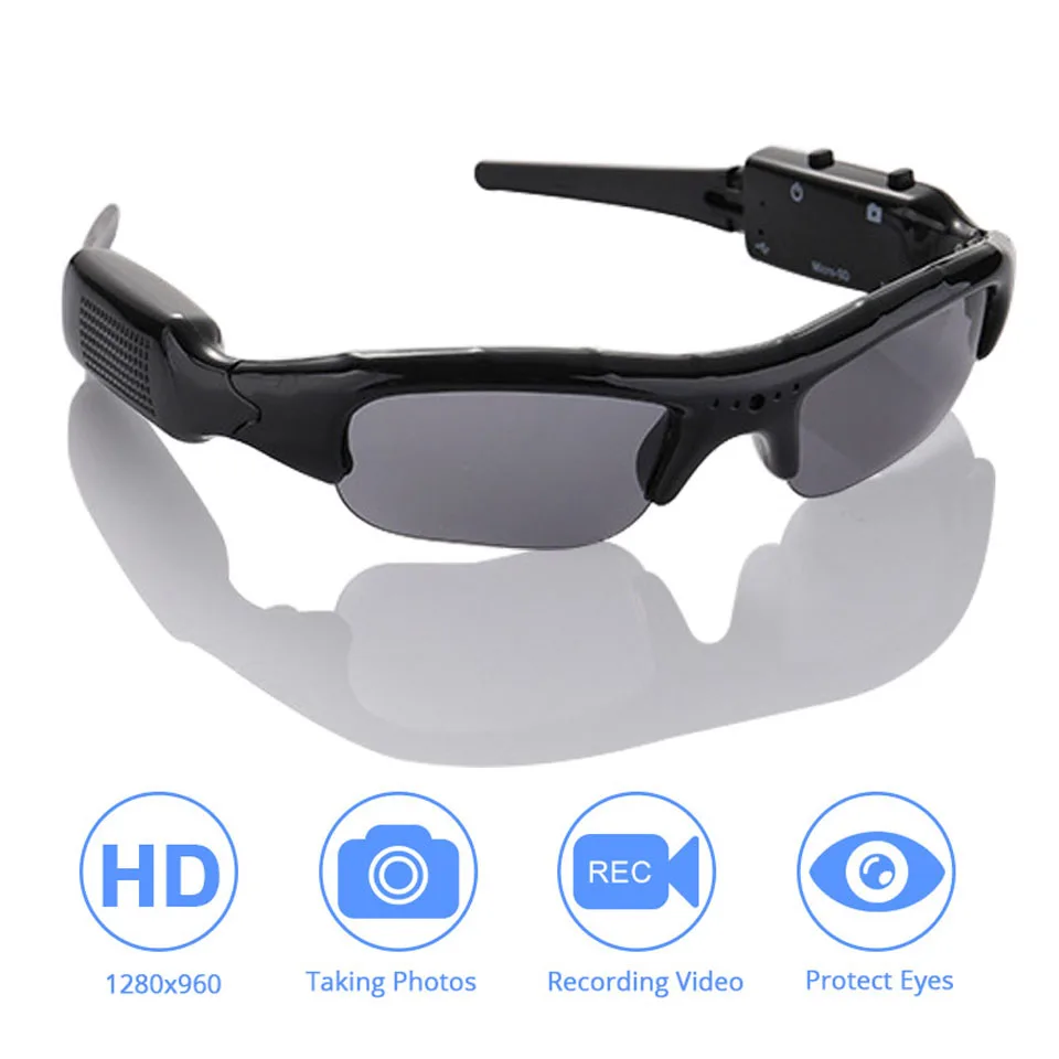 TF Mini Audio Video Recorder light weight DVR Sunglasses Camera High