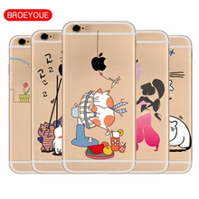 Broeyoue для iphone 8 7 6 6 S Plus X Телефон чехол для iPhone 7 Plus 5 5S se мягкие TPU кремния Fundas Капа задняя крышка Чехол