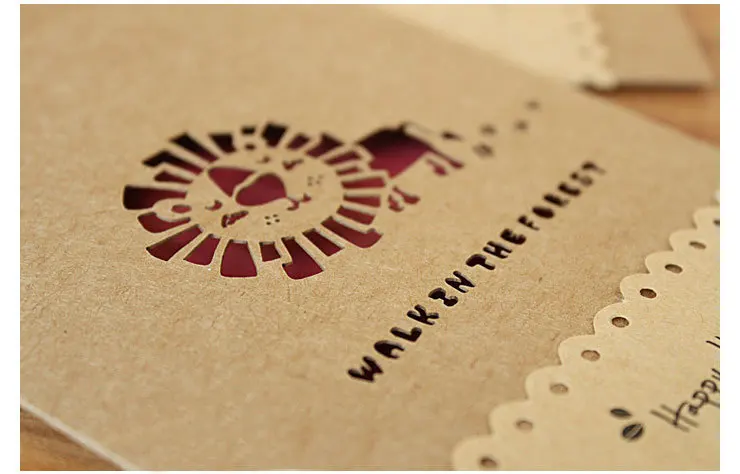 free shipping hollow retro cards korea creative handmade
