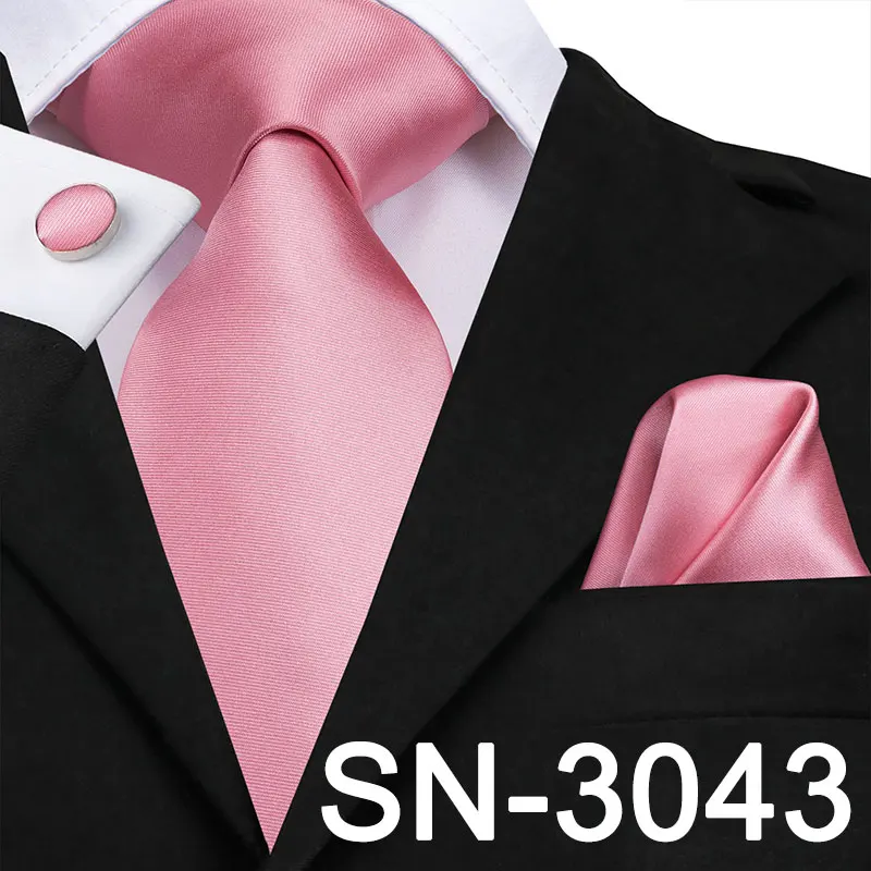 SN-3143 Hi-Tie Шелковый мужской галстук розовый цветочный галстук для мужчин Роскошный шелковый галстук платок модный дизайнерский бизнес Свадебный мужской галстук s - Цвет: SN-3143