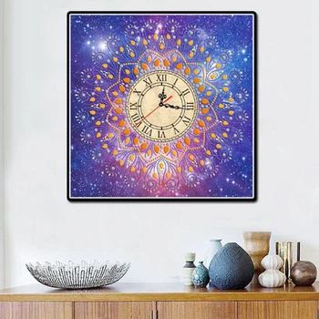 

Special shaped Diamond Embroidery Wall Clock 5D DIY Diamond Painting Cross Stitch Flower Watch Diamond Mosaic Rhinestone a16