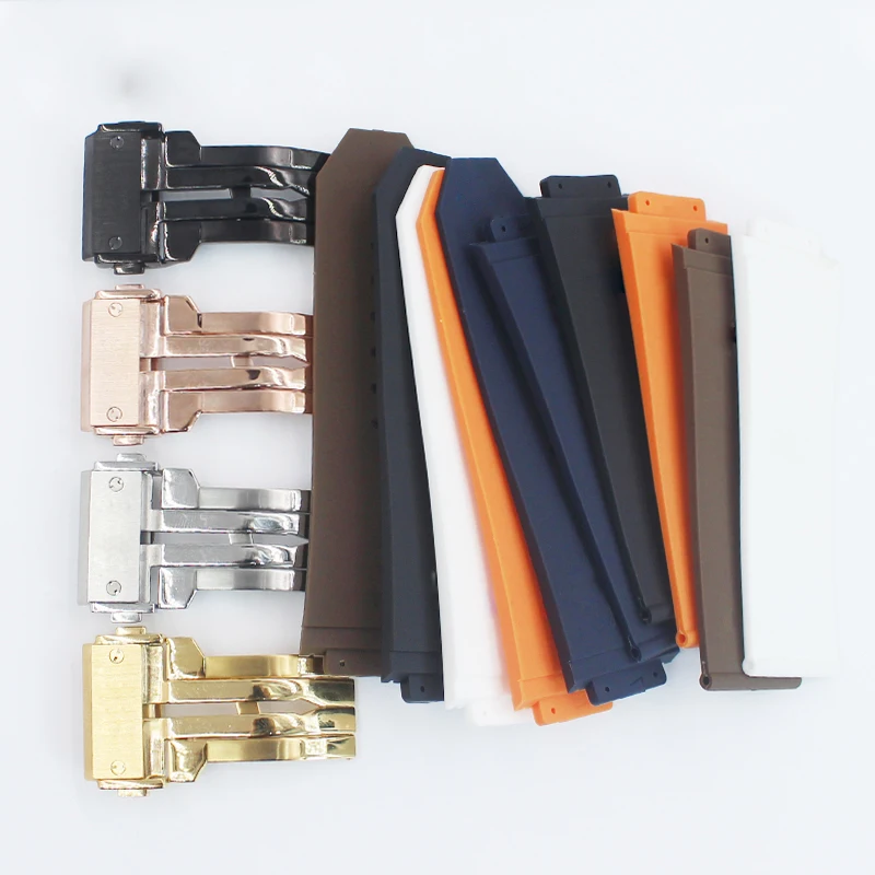 

Watch Accessories Rubber Silicone Strap Strap Applies to Hublot Hublot Big Bang Watch Band Men 19mm\29mm Folding Buckle