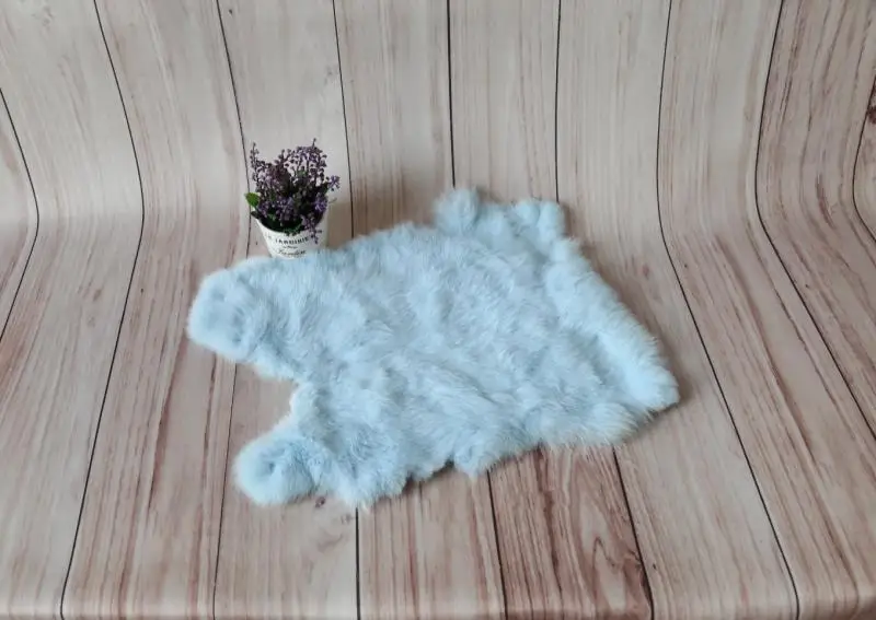 Белый натуральный мех кролика Слои poser новорожденных детский наряд для фотосессии Слои состав ткани меха корзина писака наполнитель позирует ткань Одеяло