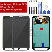 Для Samsung Galaxy S5 Active G870 ЖК-дисплей Дисплей Сенсорный экран Digitizer Ассамблеи ЖК-дисплей для Galaxy S5 активный G870 ремонт Запчасти