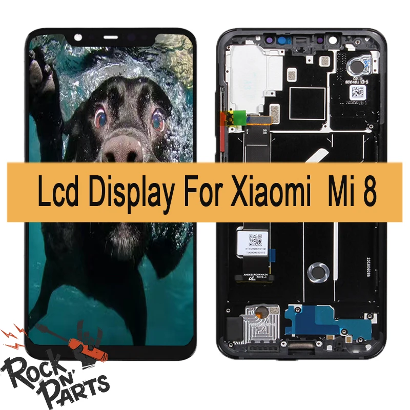 ЖК дисплей Amoled с сенсорным экраном и дигитайзером в сборе для Xiaomi Mi 8 сменный