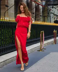 Новое модное сексуальное рождественское платье без бретелек женское элегантное платье с перьями красное черное Бандажное платье длинное