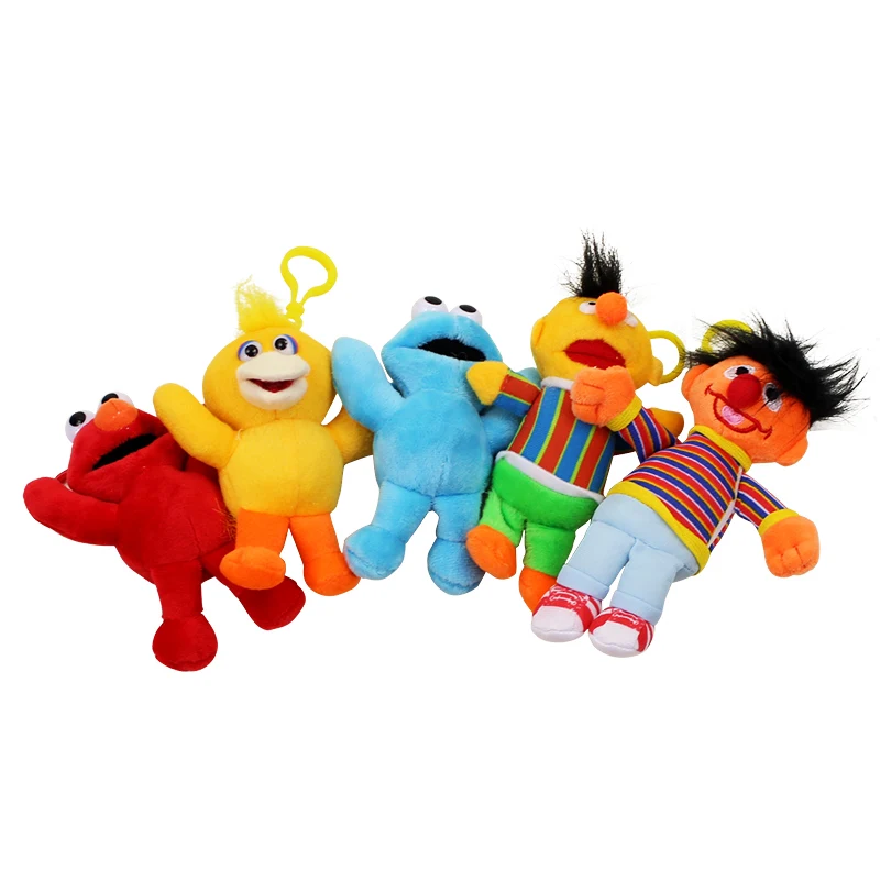 12 ~ 16 см героев шоу Улица Сезам футболка с принтом Элмо большая птица Коржик Erine