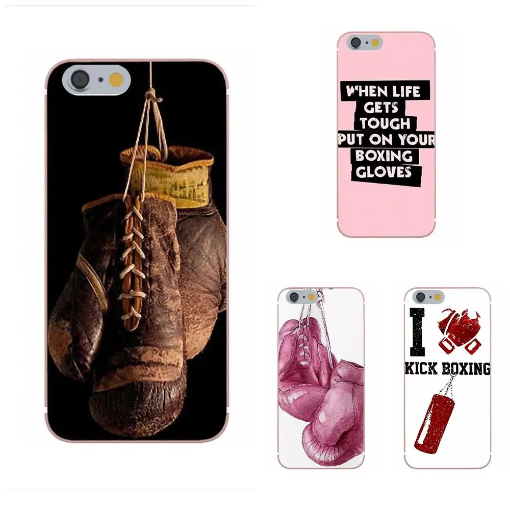 

For Apple iPhone 4 4S 5 5C 5S SE 6 6S 7 8 Plus X For LG G3 G4 G5 G6 K4 K7 K8 K10 V10 V20 TPU New Fashion Boxing Art Gloves