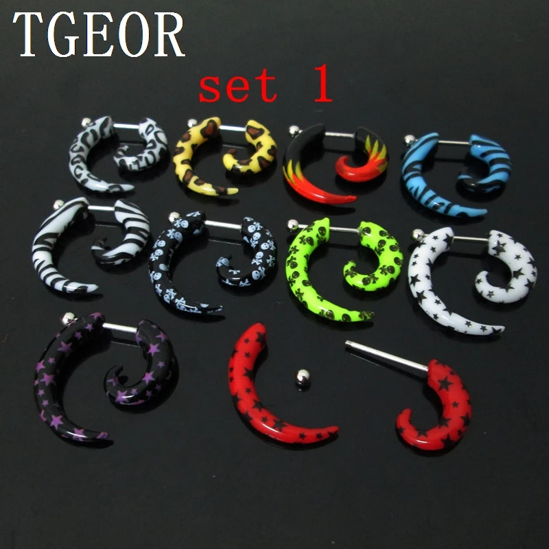New Hot wholesale body piercing jewelry 100pcs mixed Gauges mixed 10