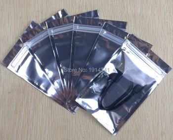 

1000pcs/Lot silver Zipper Lock Bag Retail Plastic Package Bag Poly OPP Pack Small accessories Packing Bag