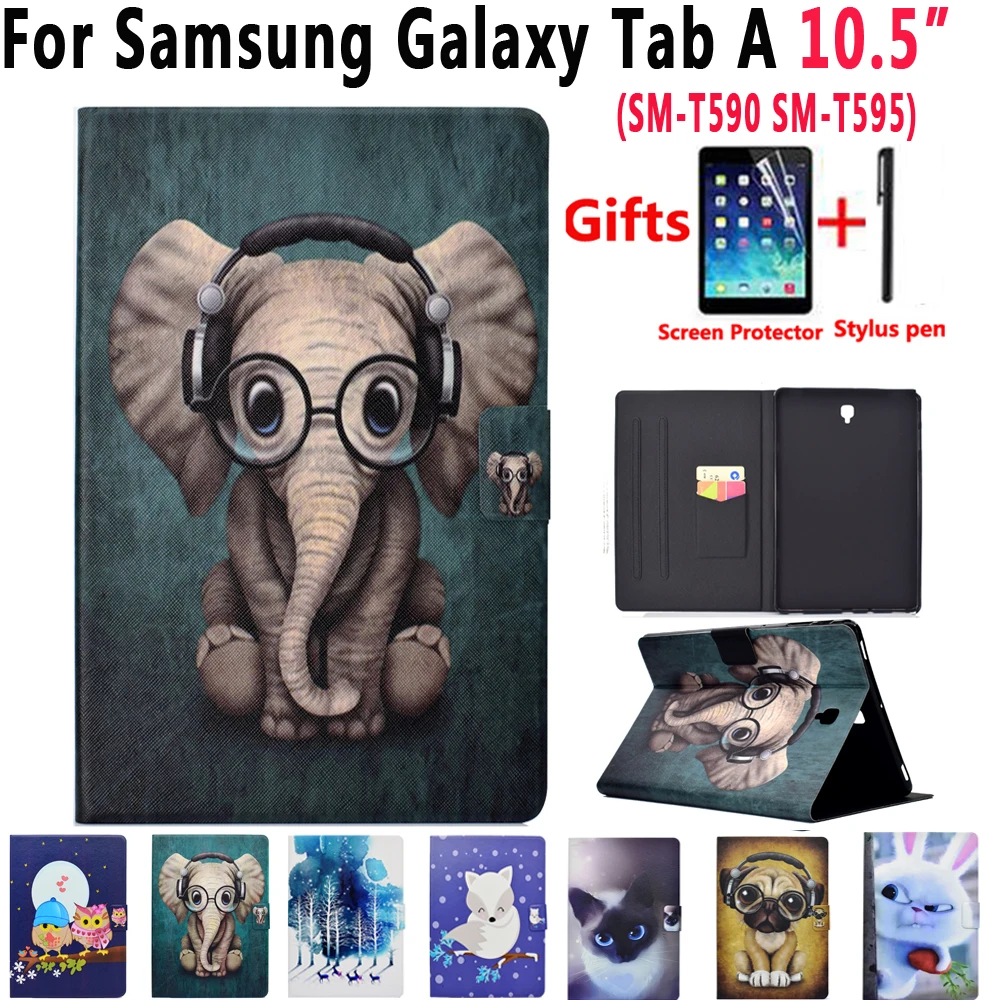 Умный чехол с животными для samsung Galaxy Tab A 10 5 2018 T590 T595 SM-T590 SM-T595 противоударный |