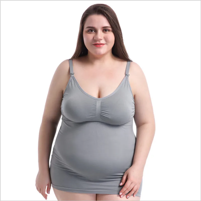 Pregnancy & Maternity Underear Wireless Padded Camisole Tank Top Solid Color Plus Size Nursing Bra Mother Women Sleeping Clothes