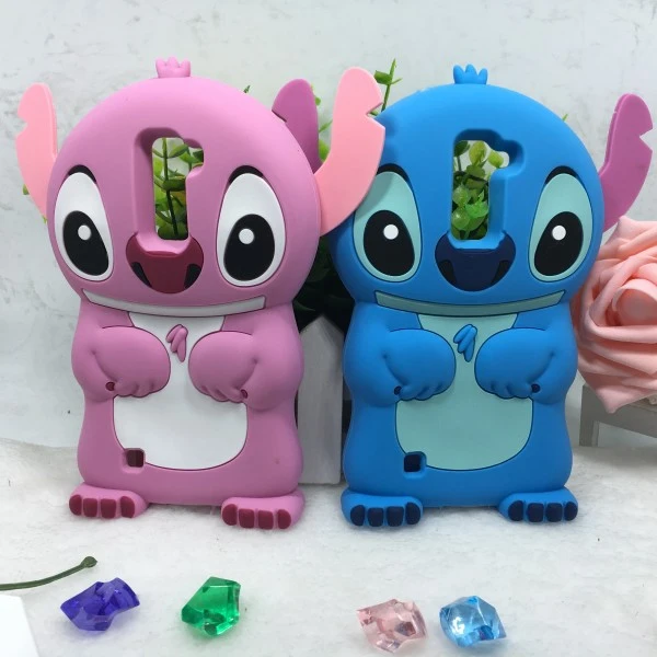 K10 5.3 Historieta linda Lilo Stitch Azul Rosa 3D Funda de Silicona para lg k10 funda caja del teléfono protege la contraportada capa para|cover bamboo|cover journalcover samsung infuse 4g -