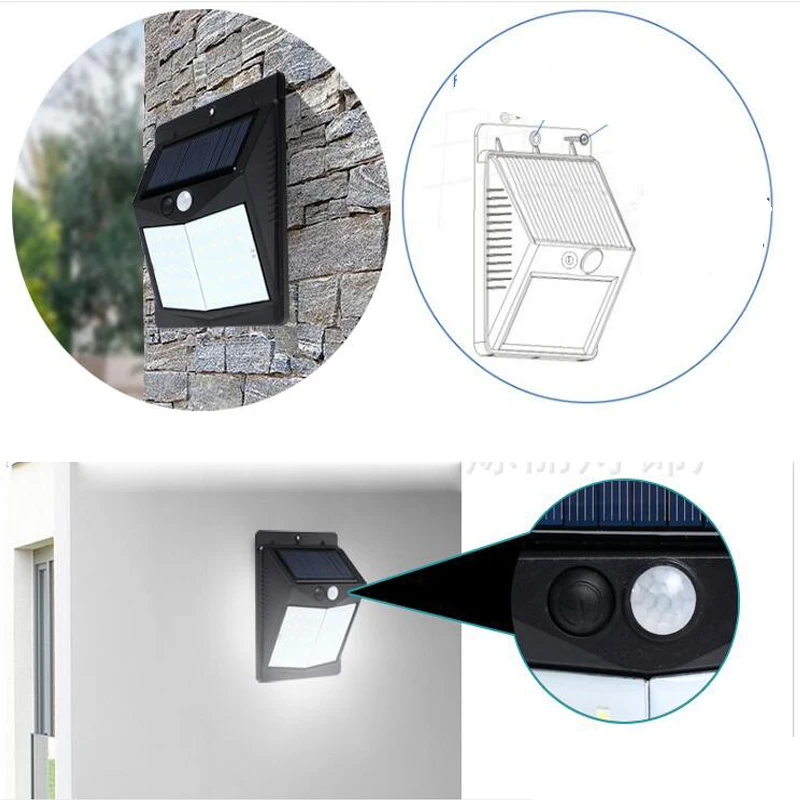 Solar Lights Solar Garden LightSolar Light Solar Lamp Outdoor Motion Sensor Wireless Solar Led Spotlights waterproof Bulb  (5)