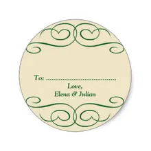 3,8 см зеленый цветоватый на заказ Рождественский подарок бирка Классический круглый стикер