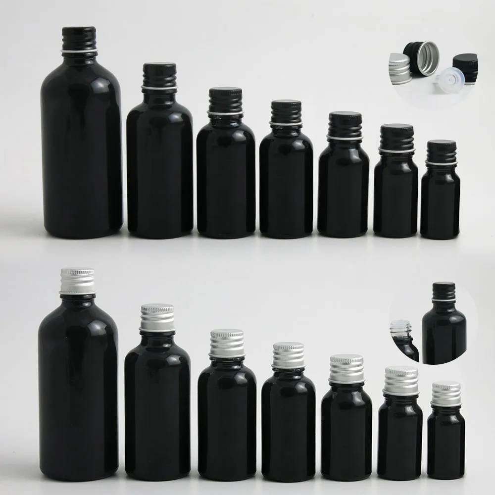 1 унция 10 мл 20 30 50 100 маленькая пустая черная Бостонская круглая стеклянная