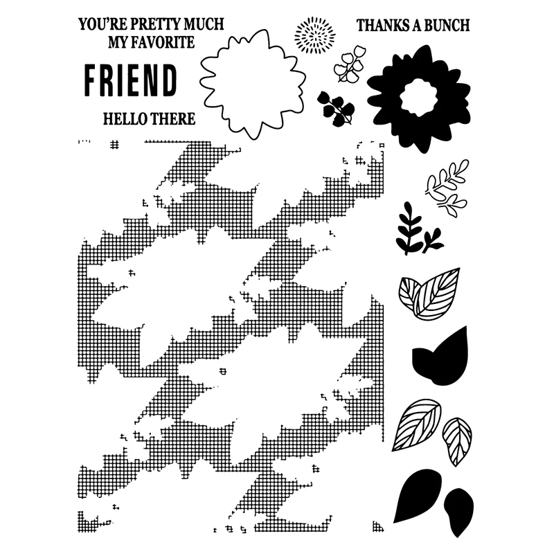 

Favorite Friend Clear Silicon Stamps and Cutting Dies for DIY Scrapbooking/Photo Album Card Making clear stamps with dies