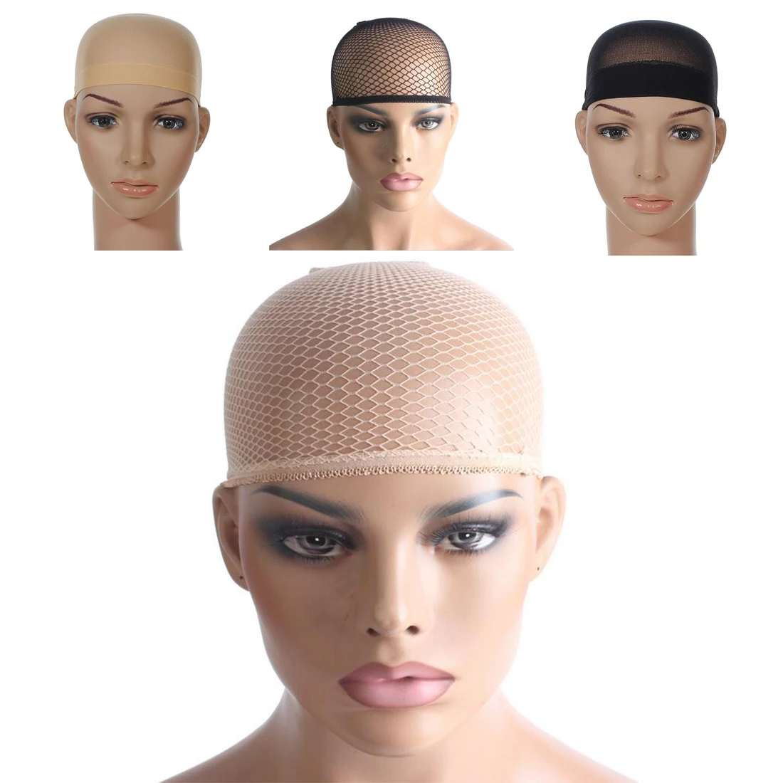 Elastic Unisex Mesh/Stockings Deluxe Hair Wig Cap Liner Hairnet Snood Nylon Stretchable Weave Glueless Dome Hair Net Elastic Unisex Mesh/Stockings Deluxe Hair Wig Cap Liner Hairnet Snood Nylon Stretchable Weave Glueless Dome Hair Net