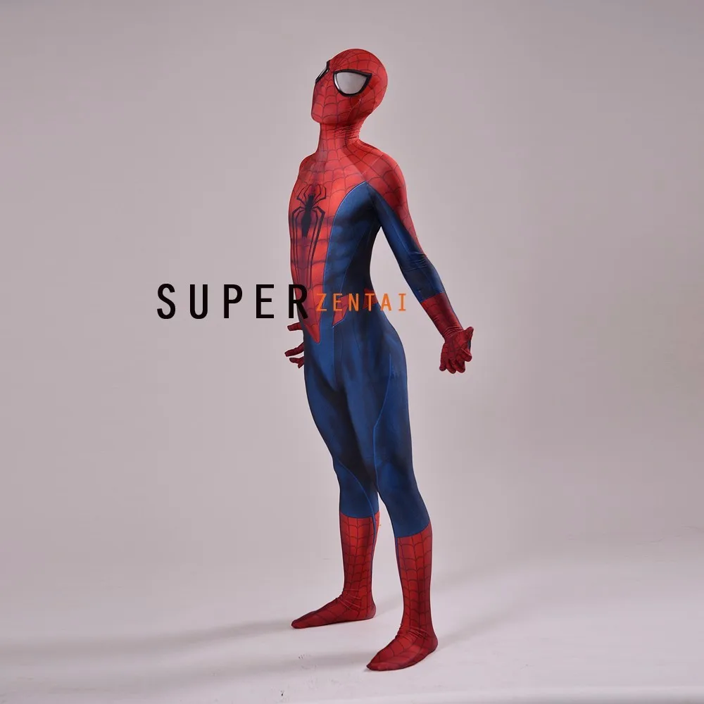 Человек-паук костюм Fullbody 3D Тенты паук костюм супергероя Лидер продаж Хэллоуин Косплэй костюм