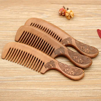 

Vintage Handmade Old Mahogany Comb Sandalwood Comb Anti-static Hair Loss Hair Comb Hair Tools