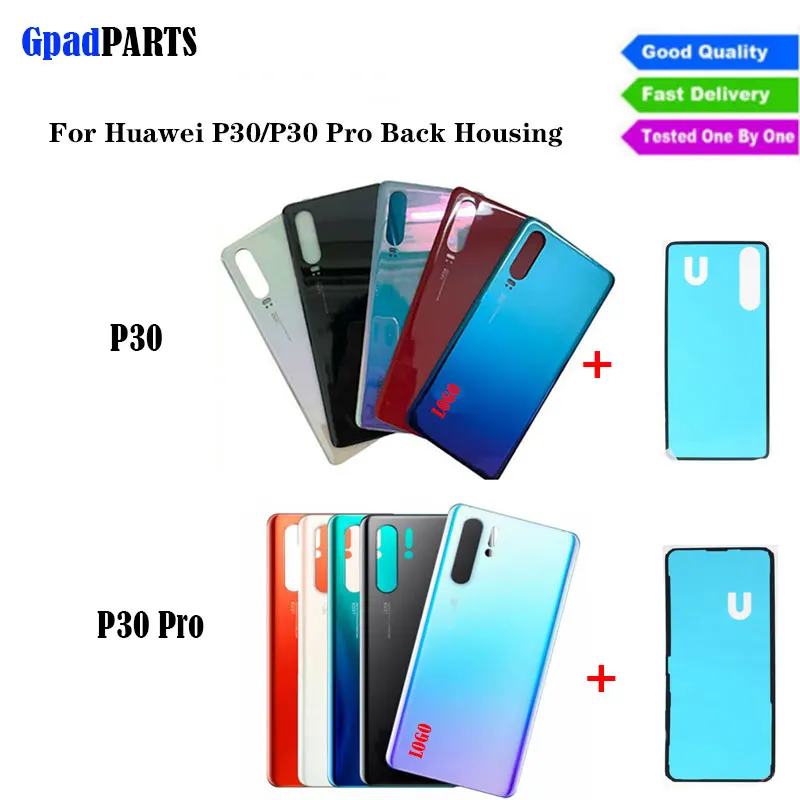 

Brand NEW P30 Pro Glass Back Housing For Huawei P30 Battery Cover Glass Rear Door Case With Back Housing Ashesive