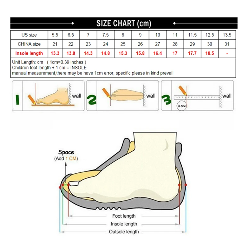 size 7 children's shoes in cm