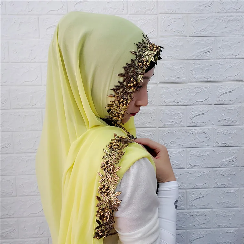 BOHOWAII мусульманские хиджабы Рамадан Модные женские турбанты длинные шифоновые Hoofddoek 19 цветов хиджаб шарф платок Femme Musulman - Цвет: 19