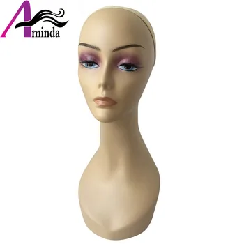 

Wholesale Skin color Cosmetology Mannequin Heads Hats Scarf Display Female Jewellery Wig Hat Display Mannequins