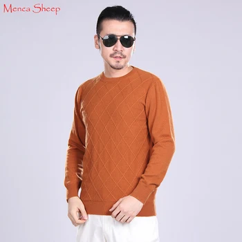 

Man Sweaters 100% Cashmere and Wool Knitting Jumpers Men Pullover Winter Warm Oneck Male Clothes Standard Pure Cashmere Knitwear