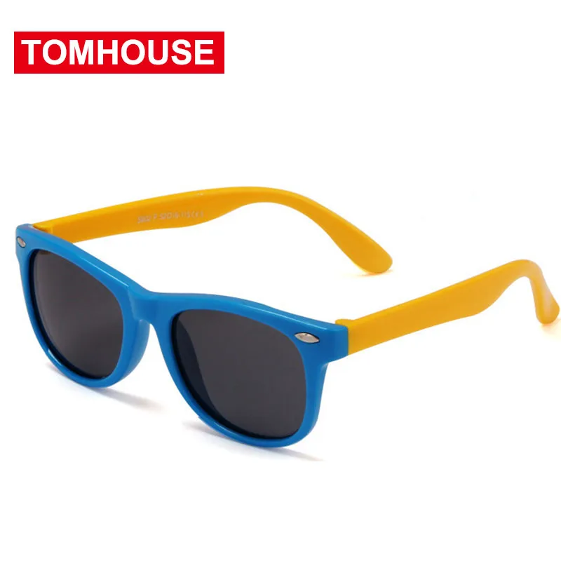 Новинка года Дети солнцезащитные очки поляризованные для мальчиков или девочек безопасный TR90 Frame TAC солнцезащитные очки