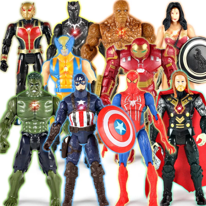 

15cm Anime Avengers Super Hero Movable Model Captain America Thor Wonder Woman Spiderman Hulk Hulkbuster Action Figures Toy
