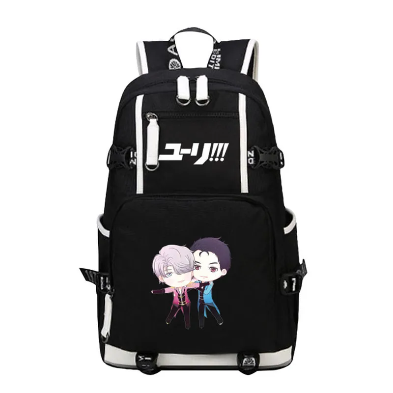 Новый рюкзак YURI On ICE для мужчин и женщин сумки ноутбука подростков школьные Mochila 17
