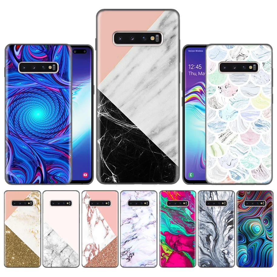 

Capas Case Coque for Samsung Galaxy S10 S9 S8 Plus 5G A30 A50 A70 A40 A20 Note 8 9 10 Cover Carcass Colourful Marble