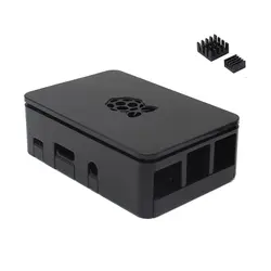 Черный чехол для Raspberry Pi, корпус, коробка V4 с радиатором для Raspberry Pi 3/2/B + Съемная крышка, чехол