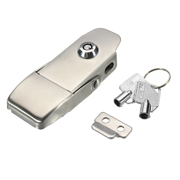 

304 Stainless Steel Concealed Toggle Latch Safety Catch Key Locking Spring Loaded