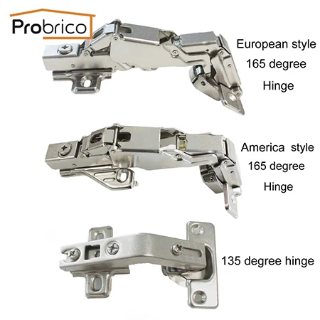 Probrico 135/165 градусов комбинированная петля для шкафа мебель полное наложение скрытый шкаф дверная петля