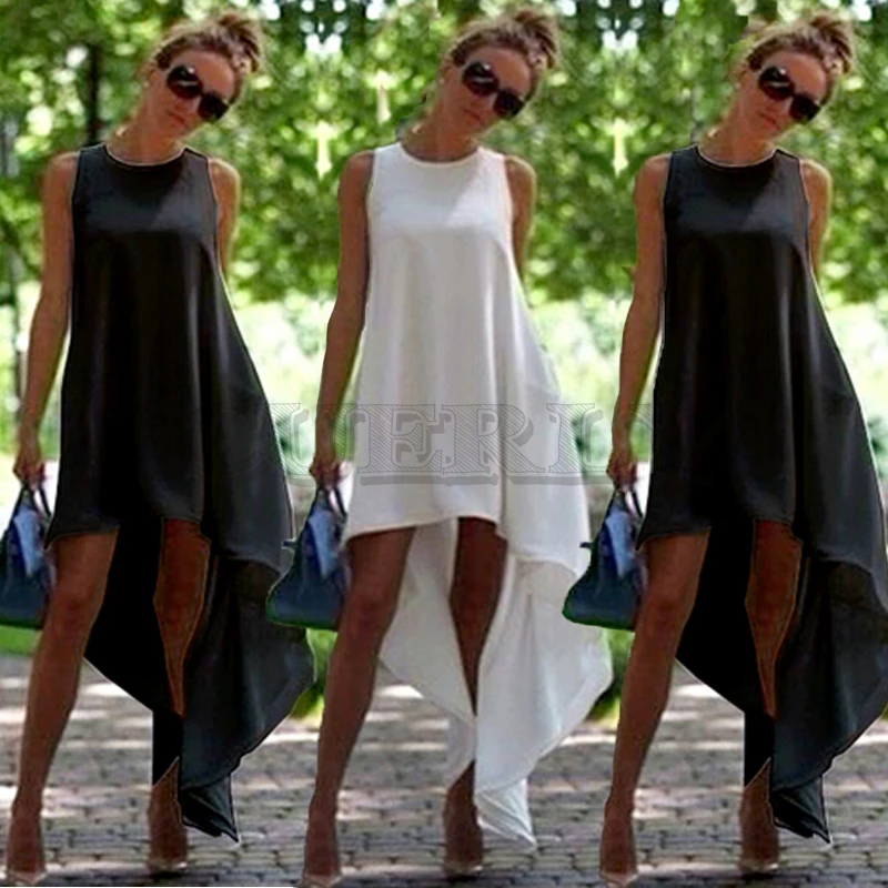 Image Women Summer Boho Long Maxi Dress Evening Party Beach Dresses Sundress Costume