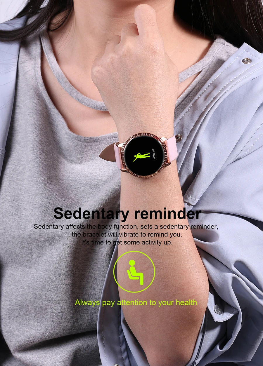 SCOMAS, новые модные Смарт-часы с эксклюзивной женской функцией, 1,22 дюймов, ips, закаленное стекло, монитор сердечного ритма, женские умные часы