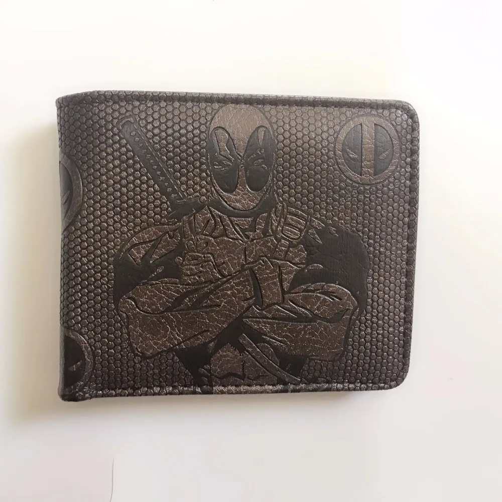 Deadpool кошелек Marvel Comics X Man двойной черный PU кожаный бумажник W1220Y|Кошельки| |