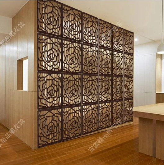 Divisor de habitación de madera tallado de alta calidad Panel de madera de estilo Rosa pantalla plegable barato divisor de habitación Paravent 29 cm Divisor de habitación de madera tallado de alta calidad Panel de madera de estilo Rosa pantalla plegable barato divisor de habitación Paravent 29 cm