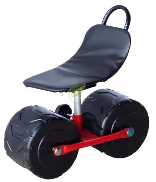 

Firm Iron Garden Cart Tool Planting Picking Stool Comfortable PU Sponge Seat Pad Moving Chair With Wheels Garden Supplies