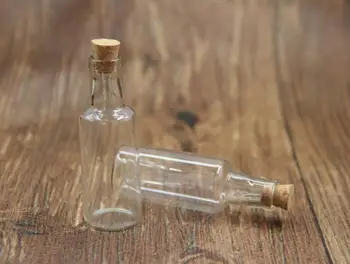 

50pcs/lot 27*80mm 25ml Clear Cork Stopper Glass Bottles Vials Jars Containers Small Wishing Bottle with Cork For Wedding decor