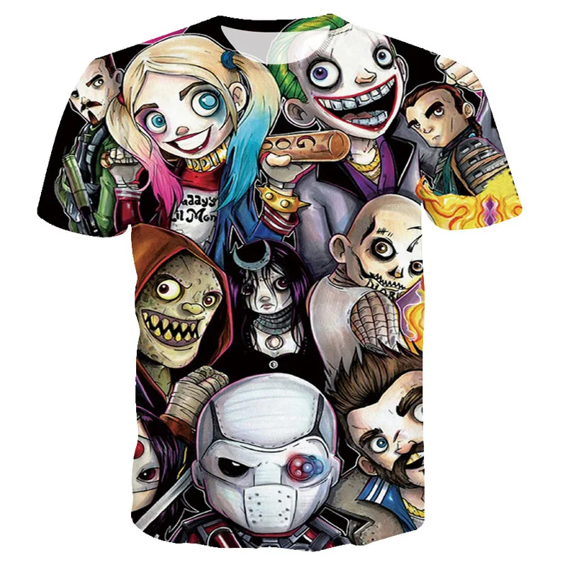 

Women Men Harley Quinn Deadpool SKULL T Shirt The Joker Suicide Squad Tee Shirt Homme 3D Camiseta Shirts Hip Hop Tees Clothes