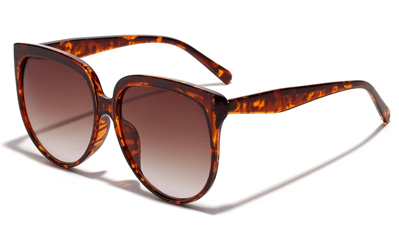 Белые женские солнцезащитные очки Peekaboo, большие размеры, лето, черные, леопардовые, Ретро стиль, солнцезащитные очки для женщин, большие, uv400, модные аксессуары - Цвет линз: leopard with brown