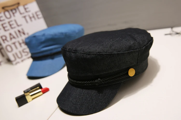 Женские хлопковые льняные армейские кепки на пуговицах, осенне-зимние женские девичьи модные уличные горры, восьмиугольная шапка, береты, черная шапка