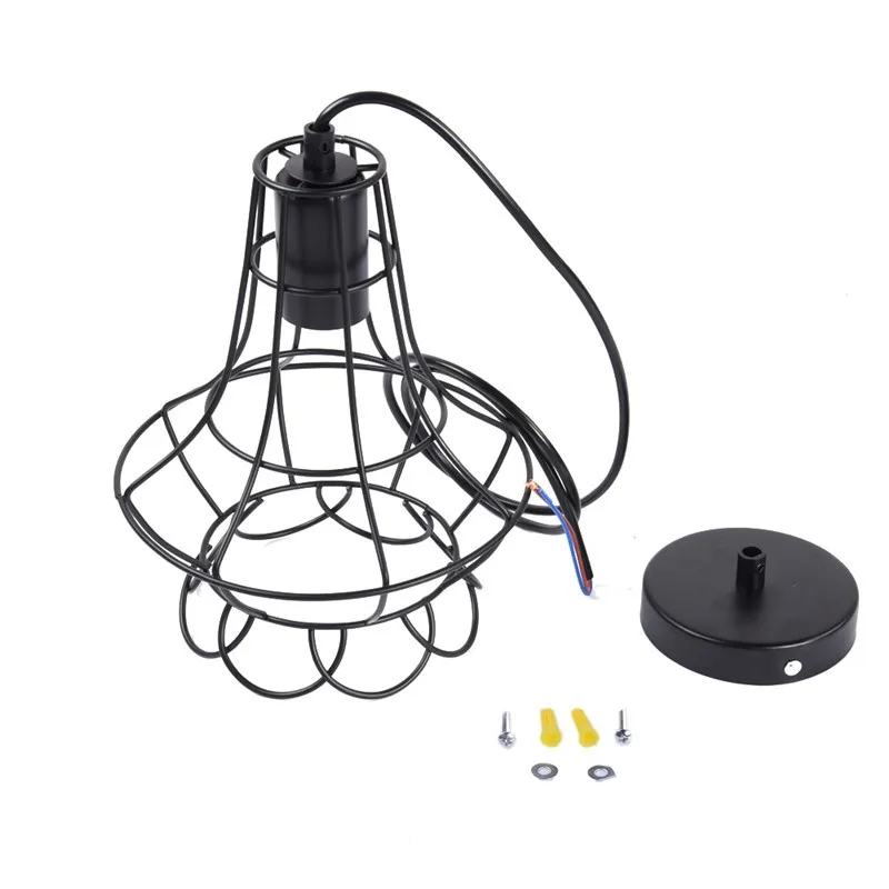 Подвесной потолочный светильник в стиле ретро, промышленный абажур, металлические лампы, держатель, винтажный стиль, железный подвесной светильник, абажур для лампы Эдисона