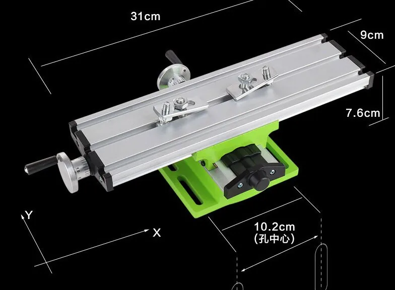 Миниатюрный Прецизионный Многофункциональный фрезерный станок скамейка сверла тиски приспособление Рабочий стол X ось Y Регулировка координатной таблицы