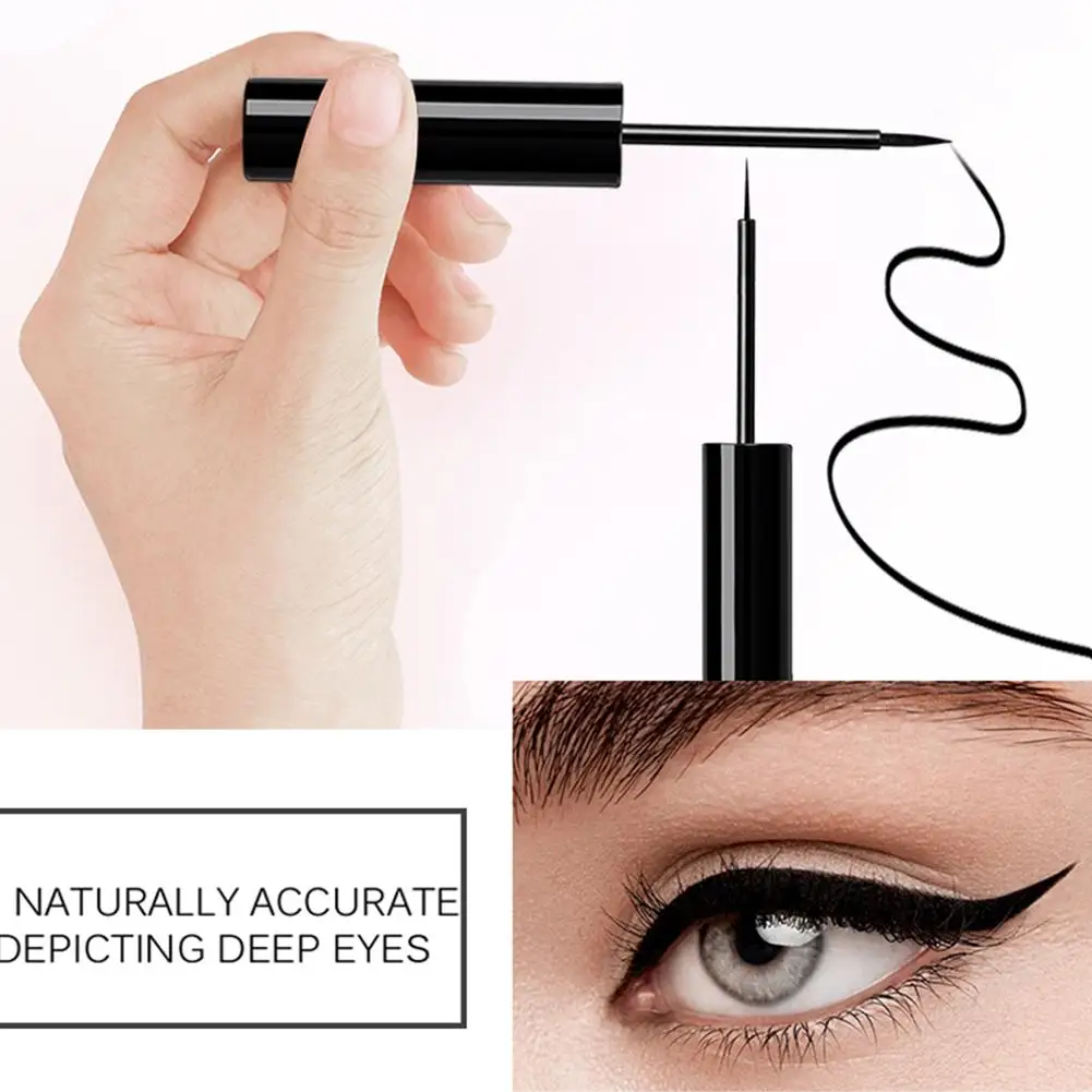 For MIXDAIR Eyeliner Liquid Waterproof Smooth Eyeliner Quick Dry Anti-Smudge Two Pen Head