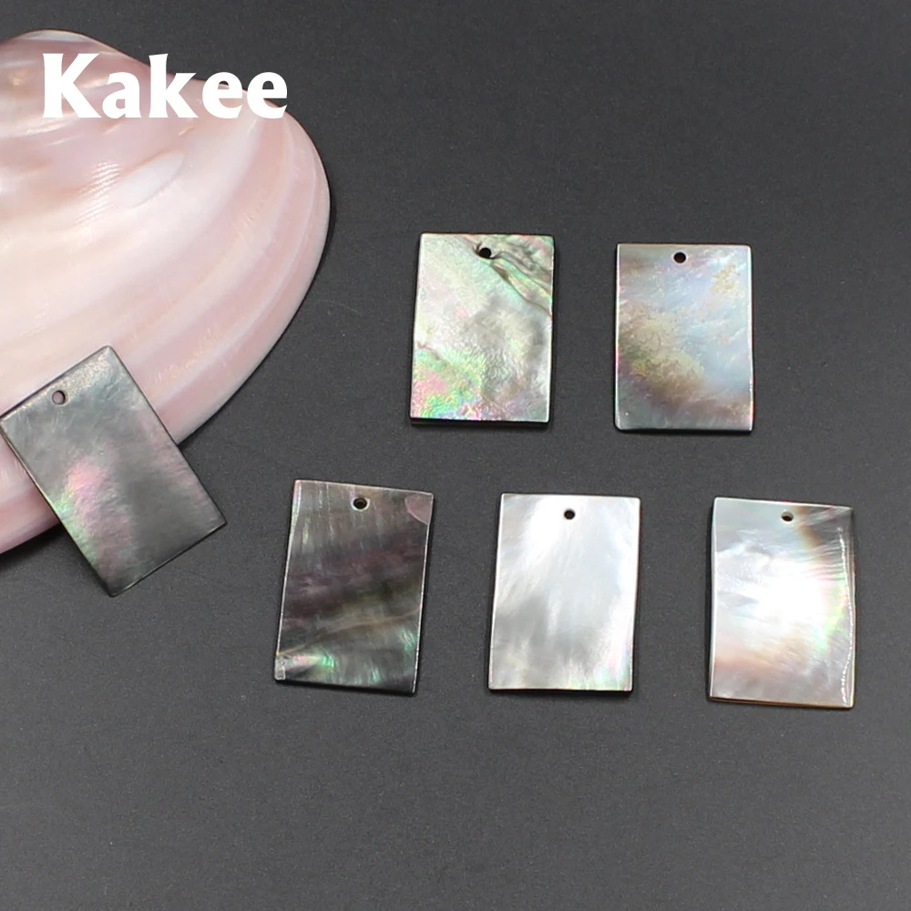 Квадратные Черные Подвески Kakee из натурального материала для самостоятельного